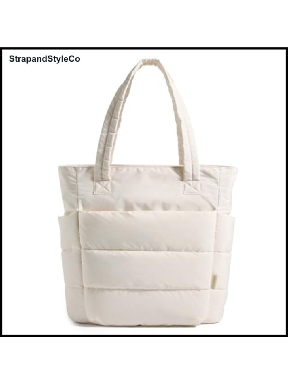 Puffy Tote Bag Lightweight Travel Work Handbag Zipper